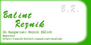 balint reznik business card